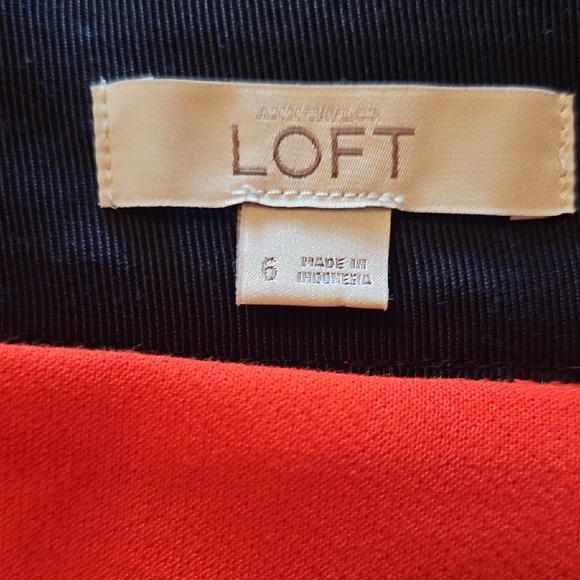 LOFT Red A-Line Mini Skirt with Pocket Detail - Picture 3 of 6